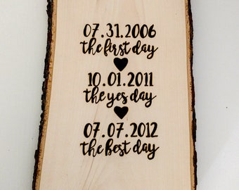 Wood Burned Sign/Custom Wood Burned Sign/Anniversary Sign/Gifts for Her/Gifts for Him/Wood Burned Decor/Woodburning/Pyrography