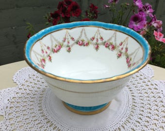 Cauldon fine bone china vintage sugar bowl, possibly early 1900s.