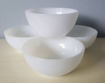 Vintage Fire King milk glass bowls