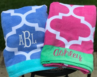 Monogrammed Beach Towel, Personalized Beach Towel, Bridesmaid Gift, Beach Towel, Monogrammed Pool Towel,Monogrammed Gifts,Personalized Gifts