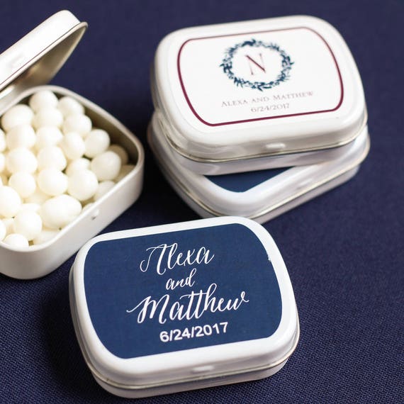 Personalized Wedding Mint Tin Favors