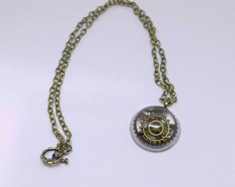 Steam Punk Necklace| Steampunk Jewelry| Pendant Necklace| Gears| Industrial Jewelry