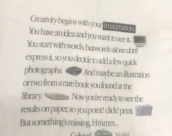 Vintage Apple Computer T shirt 1993 "Where do ideas come from?"