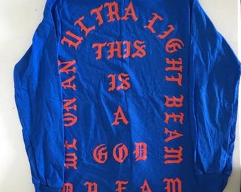 I Feel Like Pablo Royal Blue Long Sleeve t-shirt, Ultra Light beam Long Sleeve t-shirt