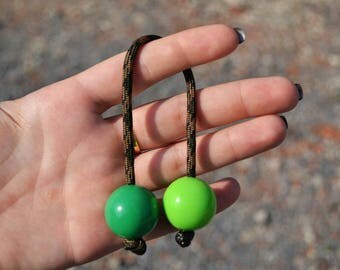 Green Spinner fidget poi relaxation rope monkey's fistb lanyard bead edc Yoyo worry beads wukong weight loss aid stress-relief stop smoking