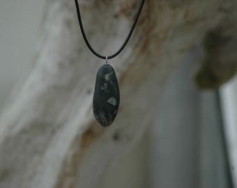 Natural Irish Beach Pebble Pendant Necklace