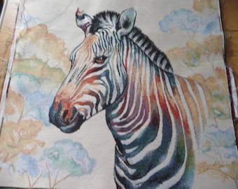 Weaving way jacquard tapestry Panel Zebra