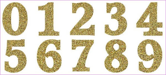 Die Cut GLITTER NUMBERS x 18 large 0 9 Available in 19