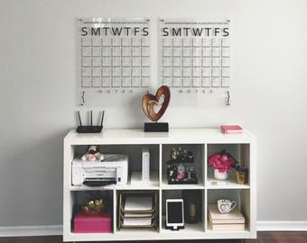 Acrylic Calendar, Wall Calendar, Dry Erase Calendar, Acrylic Wall Calendar, Wall Calendars, Large Wall Calendar