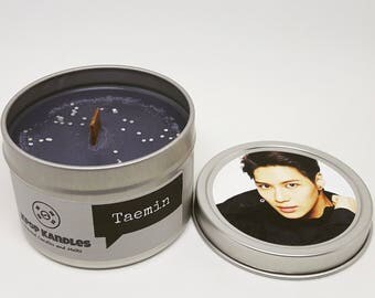 Taemin- 4OZ- Scented Candle- Shinee- Kpop- Kpop Candle- Wood Wick Candle- Shinee Gifts- Kpop Gifts- Hallyu- Korean