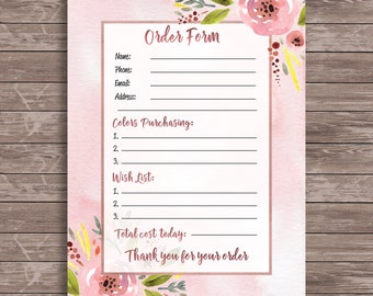 Customer order form | Etsy
