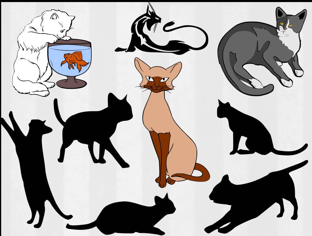 Download Cat SVG Bundle Cat clipart Cat cut files kitten svg Cat