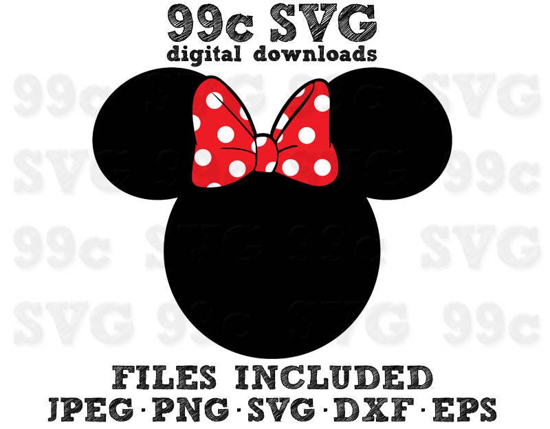 Download Minnie Mouse Head SVG DXF Png Vector Cut File Cricut ...