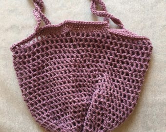Crocheted Market Bag with Adjustable Handles Pattern