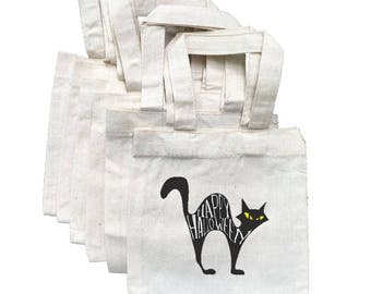 Halloween Party Favor Bags, Black Cat Bags, Party Favor Bags, Cotton Party Bags, Halloween Party Decor, Halloween Party, Halloween Bags