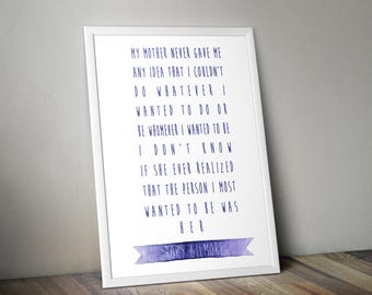 Rory Gilmore Quote, Gilmore Girls Quote, Typography Print, Gilmore Girls Poster, Typography Wall Art, Rory Gilmore Graduation Speech Print.
