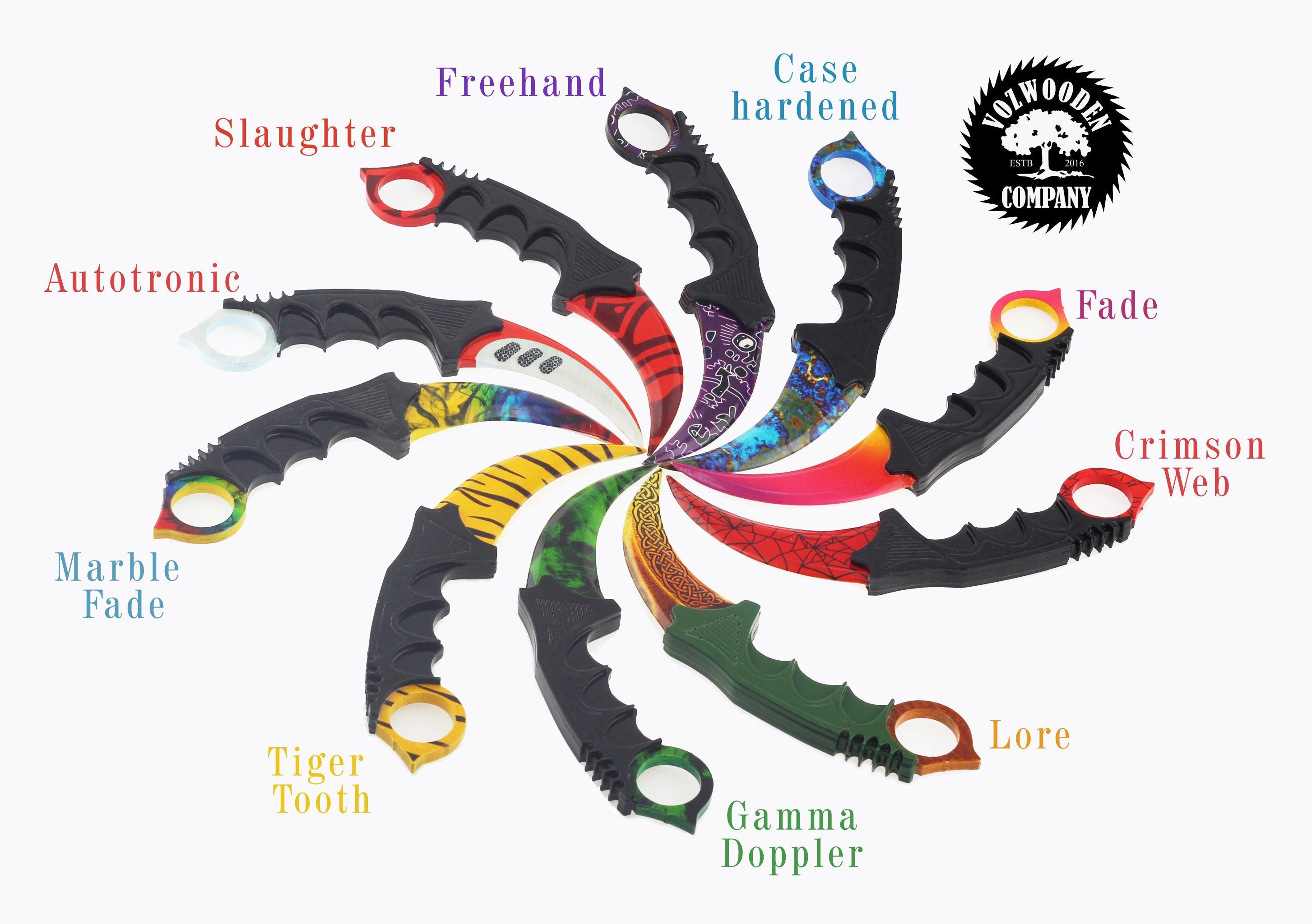 Csgo replica Case hardened CS karambit knife Counter strike