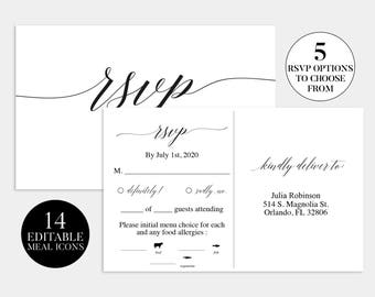 wedding reply card template