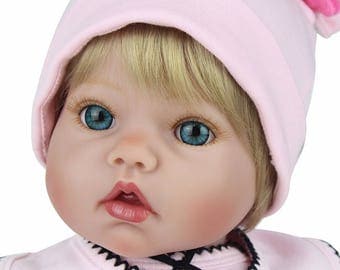 New Design-20inch-Handmade Silicone Reborn Baby Dolls For Princess Children Birthday Gift can sit can lie--very sofy vinyl--