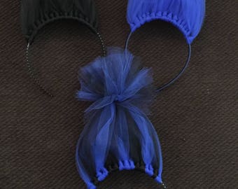 Branch Troll Hair Headbands - set of 3 (black, blue, blacknblue)