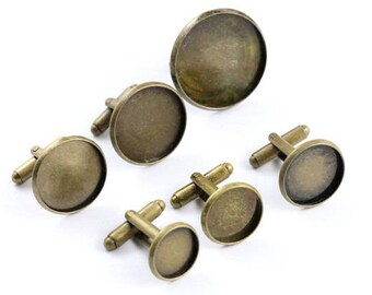 16 mm / 2 button cufflinks 16 mm cabochon