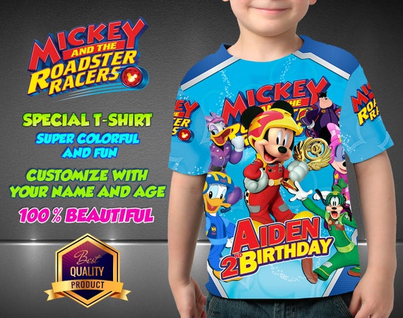 Mickey and the Roadster Racers Birthday Shirt, Custom Shirt, Personalized Shirt, Mickey family shirts, Birthday t-shirts Disney Family Il_570xn