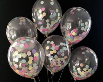 12inch Rainbow/Confetti Balloons / Birthday Balloon Bouquet Kit Balloon Set Giant Birthday Bouquet Kit Balloon Set Baby ShowerBaby Shower
