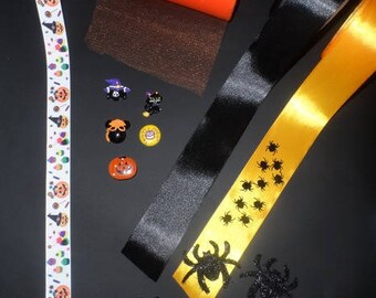 Halloween Pumpkin, spiders, tulle making Kit.