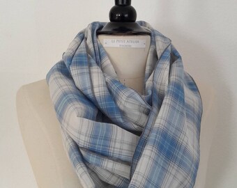 Snood - Tubular Plaid, cotton scarf