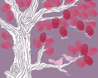 Fingerprint wedding tree / 24x32cm / 40-50 signatures