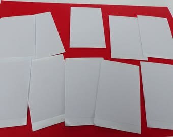 10 white self-adhesive labels to customize 105 x 75 mm