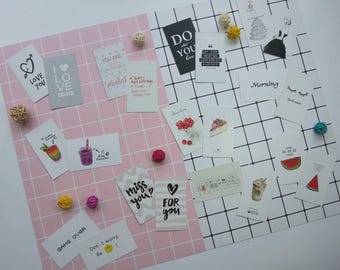 Japan & Korea Style Chic Grid Photo Wall Postcard / Decorative Creative Postcard / Photography Prop / Paper backdrop (C9 - Set of 11)
