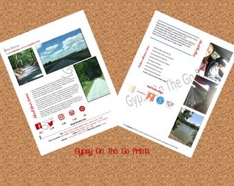 Media Kit Template, 2 Page, Blogger Media Kit, Blog Media Press Kit Template,