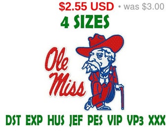 Ole miss embroidery design | Etsy