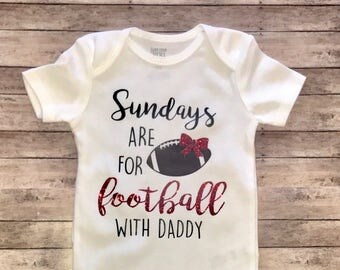 Sundays are for Football with Daddy onesie / shirt for girls