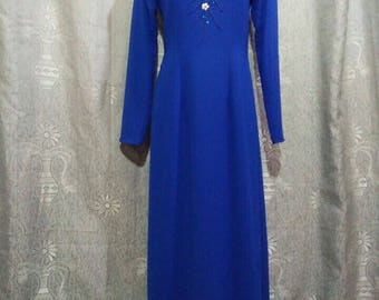 Vietnamese Ao Dai 2 Layer Chiffon Fabric. Embroidery. Satin Pant