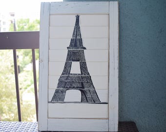 Eiffel Tower Drawing Shutter