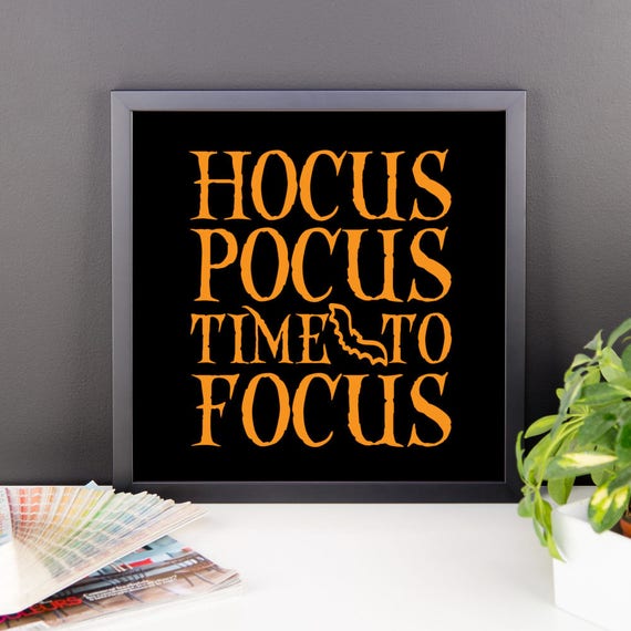 Hocus Pocus Time To Focus Best Teacher Halloween Framed poster