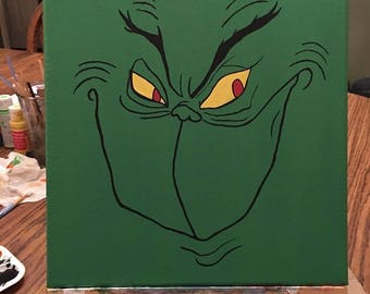 Grinch painting | Etsy