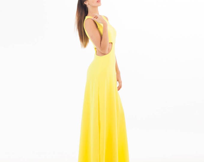 Yellow Dress - Party Yellow Dress - Long Yellow Dress - Party Dress - Sexy Dress - Yellow Clothing - Lemon Yellow Dress