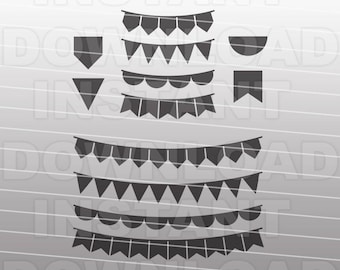 Bunting Banner SVG File,Banner Design SVG File -For Commercial & Personal Use- Vector Art,svg for Cricut,Silhouette Cameo,vinyl design,htv