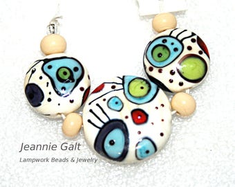 Lampwork Art Beads by Jeanniesbeads #2096