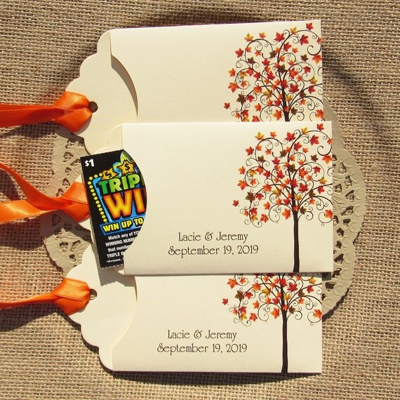 Fall Wedding Favors | Wedding Favors Fall | Lottery Ticket Favor | Favors Fall Wedding | Autumn Wedding | Fall Tree Favors | Wedding Lotto Il_570xn