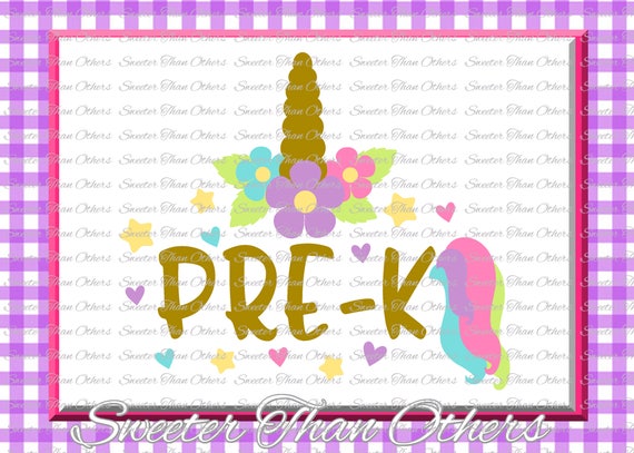 Download Unicorn Svg Pre K SVG Pre Kindergarten cut file First Day of