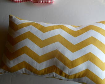SALE, Yellow and white chevron pillow cover, 12 x 18, 18x18,16x16