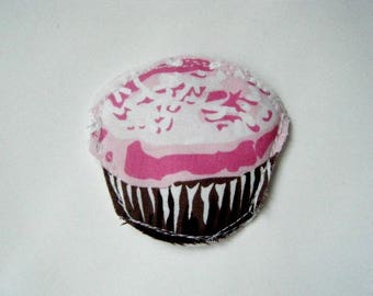 Fabric brooch Cupcake pink ♥ ♥