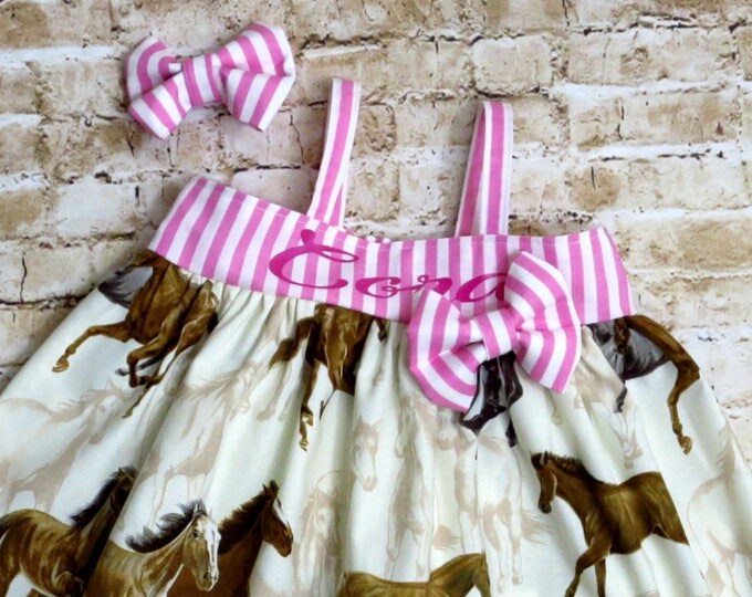 Pink Farm Party - Barnyard Birthday - Farm Party - Barnyard Bash - Personalized Dress - Toddler Girl Clothes - Birthday Dress - 6 mo/8 yrs