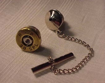 Bullet Tie Tack 38 Special Recycled Repurposed