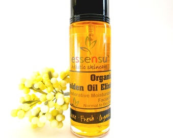 Organic BioActive™ Seven Golden Oils Restorative Vitamin Rich Facial Oil Serum | Anti-Age Revitalizing Oils | Beauty Elixir | Vegan - 1 oz