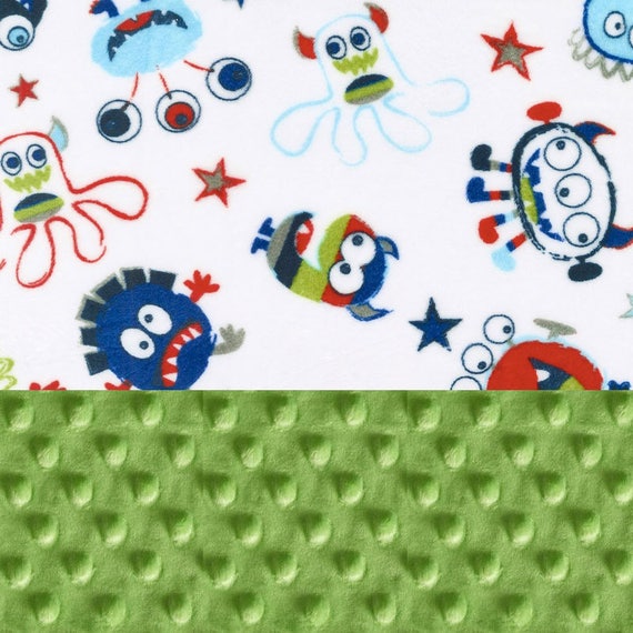 Personalized Baby Blanket - Monster Minky Baby Blanket Boy, Name Blanket // Monster Blanket / Baby Shower Gift